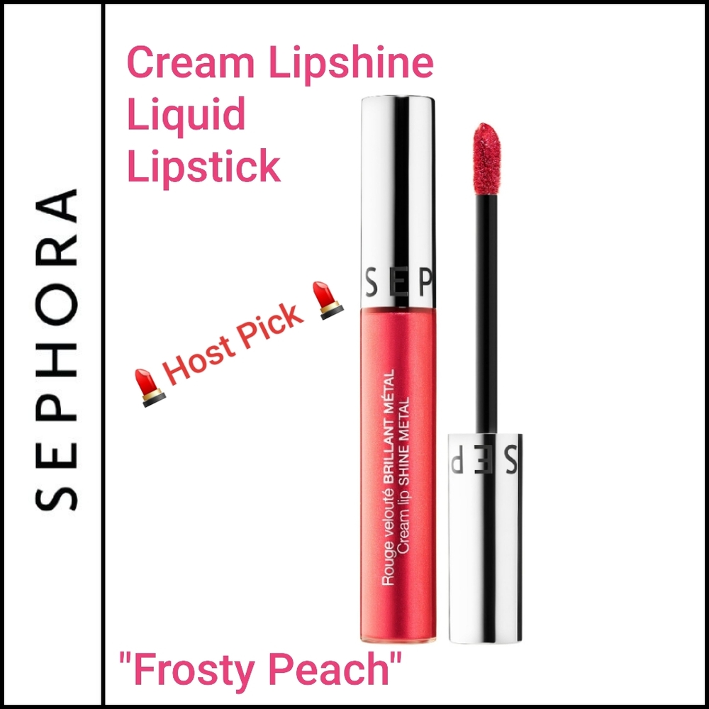 🆕️ Sephora Cream Lipshine Lipstick Frosty Peach